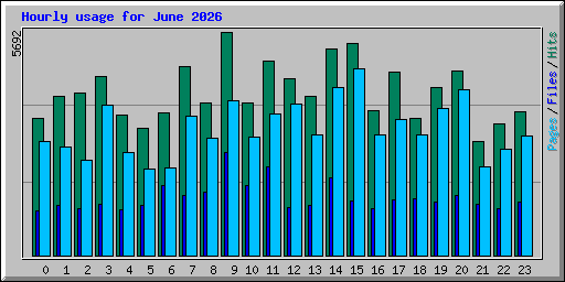 Hourly usage for June 2026
