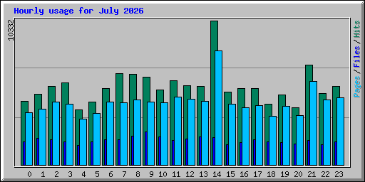 Hourly usage for July 2026