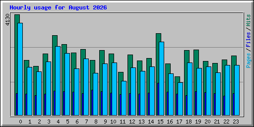 Hourly usage for August 2026